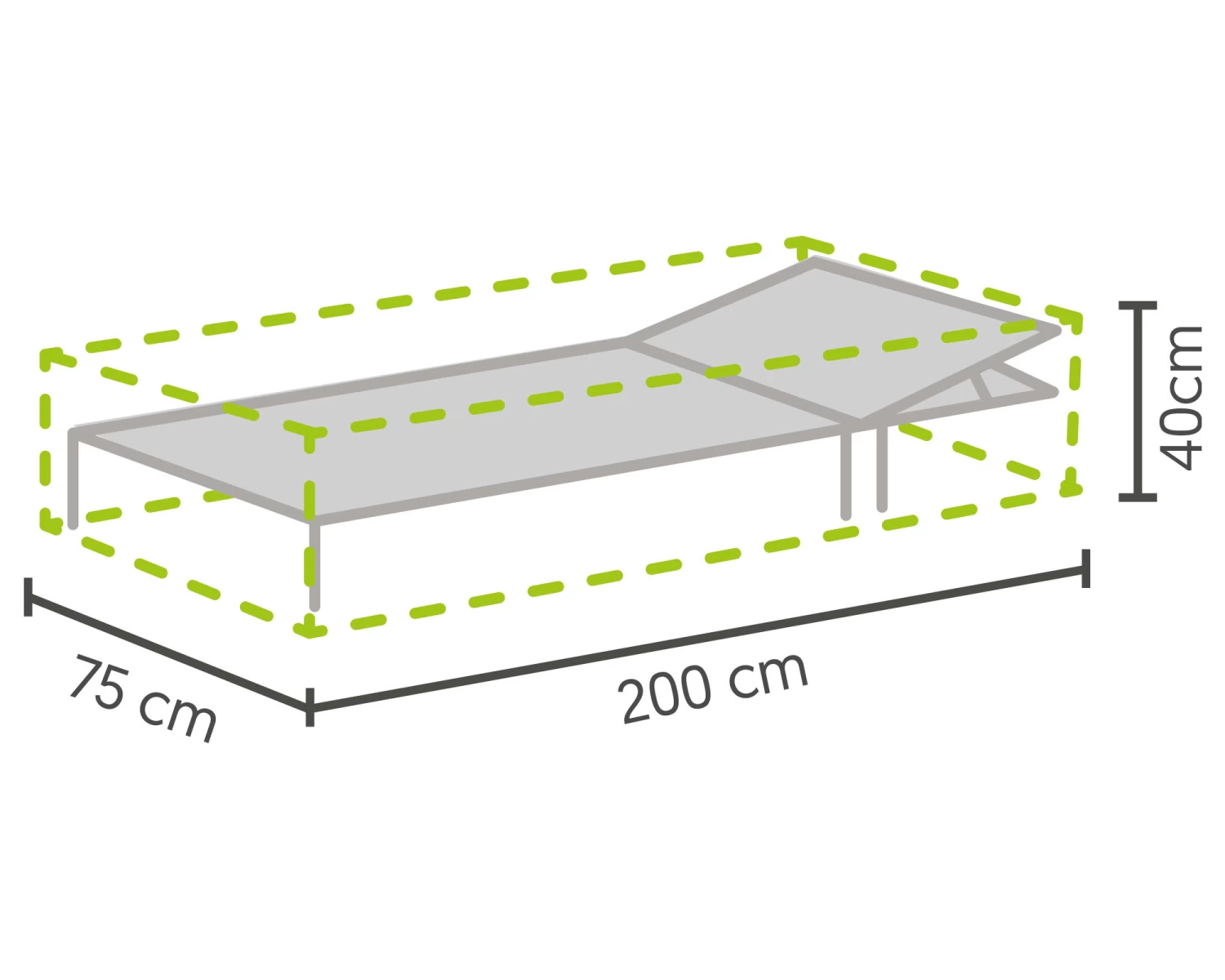 Best Schutzhülle Für Rollliegen "Profi" In Hellgrau - (B)200x (T)75x (H)40cm – Bild 2