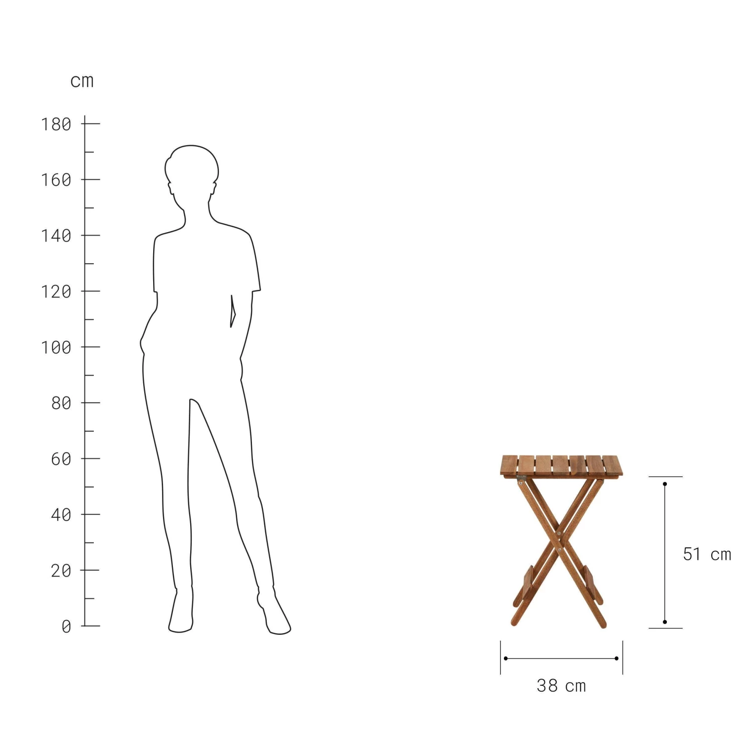 Gartentisch Klappbar LODGE In Natur – Bild 3