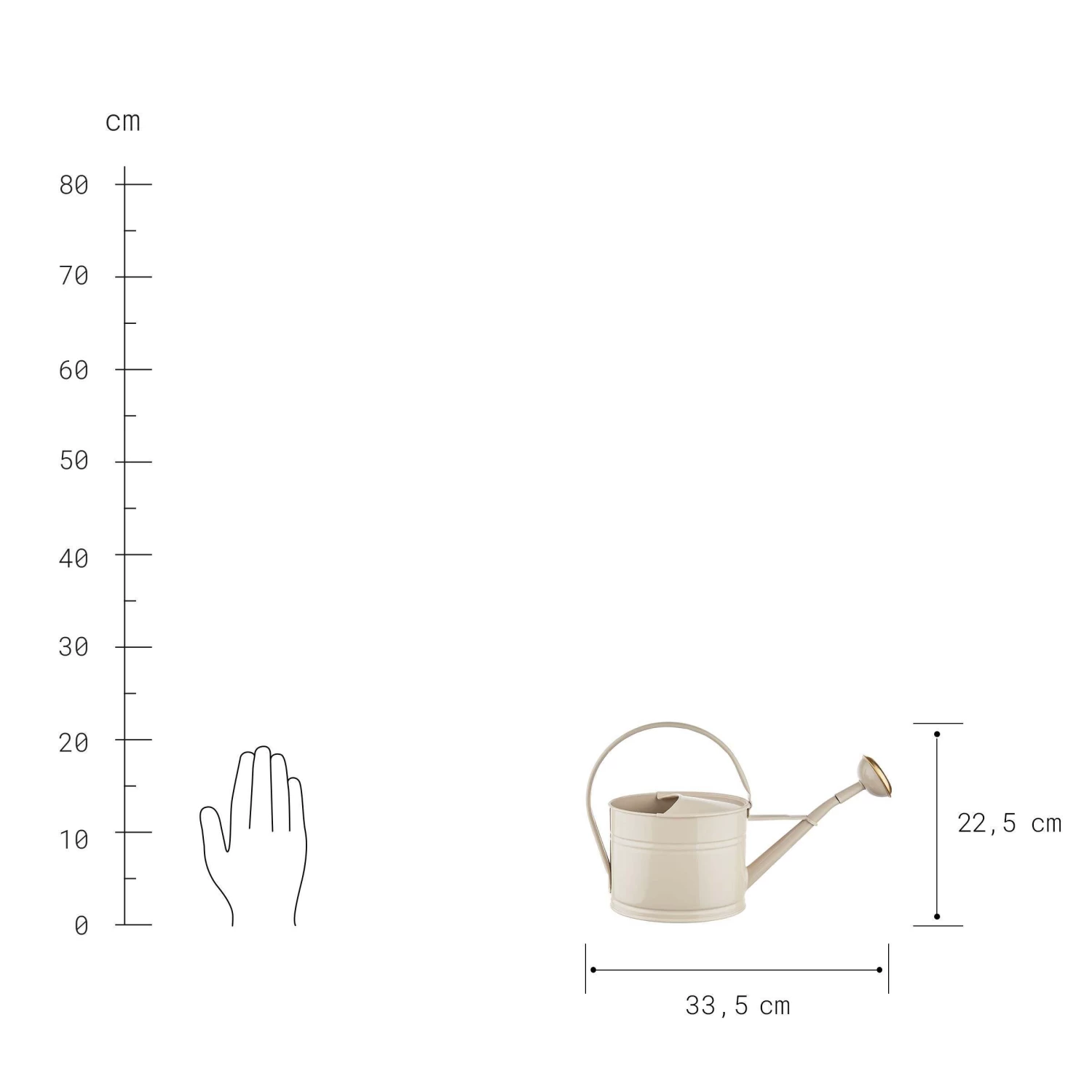 Mini-Gießkanne 1,5l ZINC In Beige – Bild 4