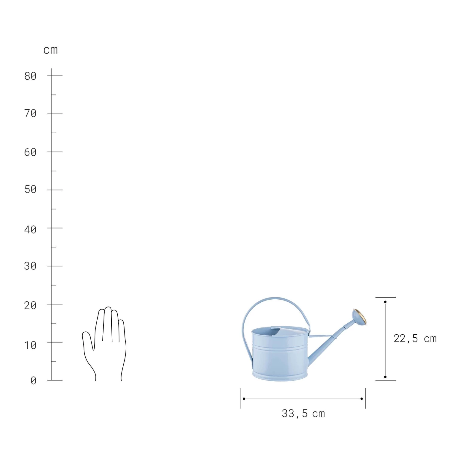 Mini-Gießkanne 1,5l ZINC In Hellblau – Bild 3