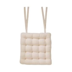 Stuhlkissen Mit Bändchen L 35 X B 37cm SOLID In Creme