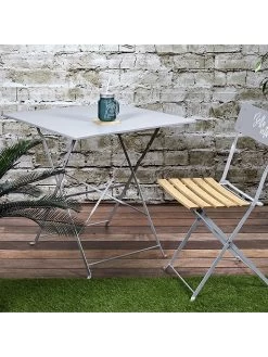 Gartentisch In Taupe - (B)70 X (H)70 X (T)71 Cm