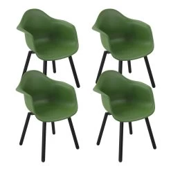 4er Set Gartenstuhl MONTREUX In Grün