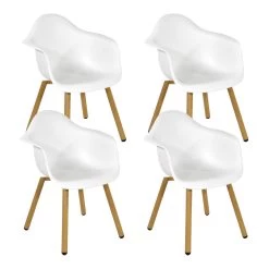 4er Set Gartenstuhl MONTREUX In WeiĂź