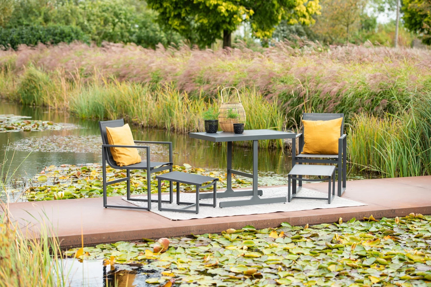 Balkon- Gartenmöbel Set ALABAMA In Farbe Anthrazit – Bild 4