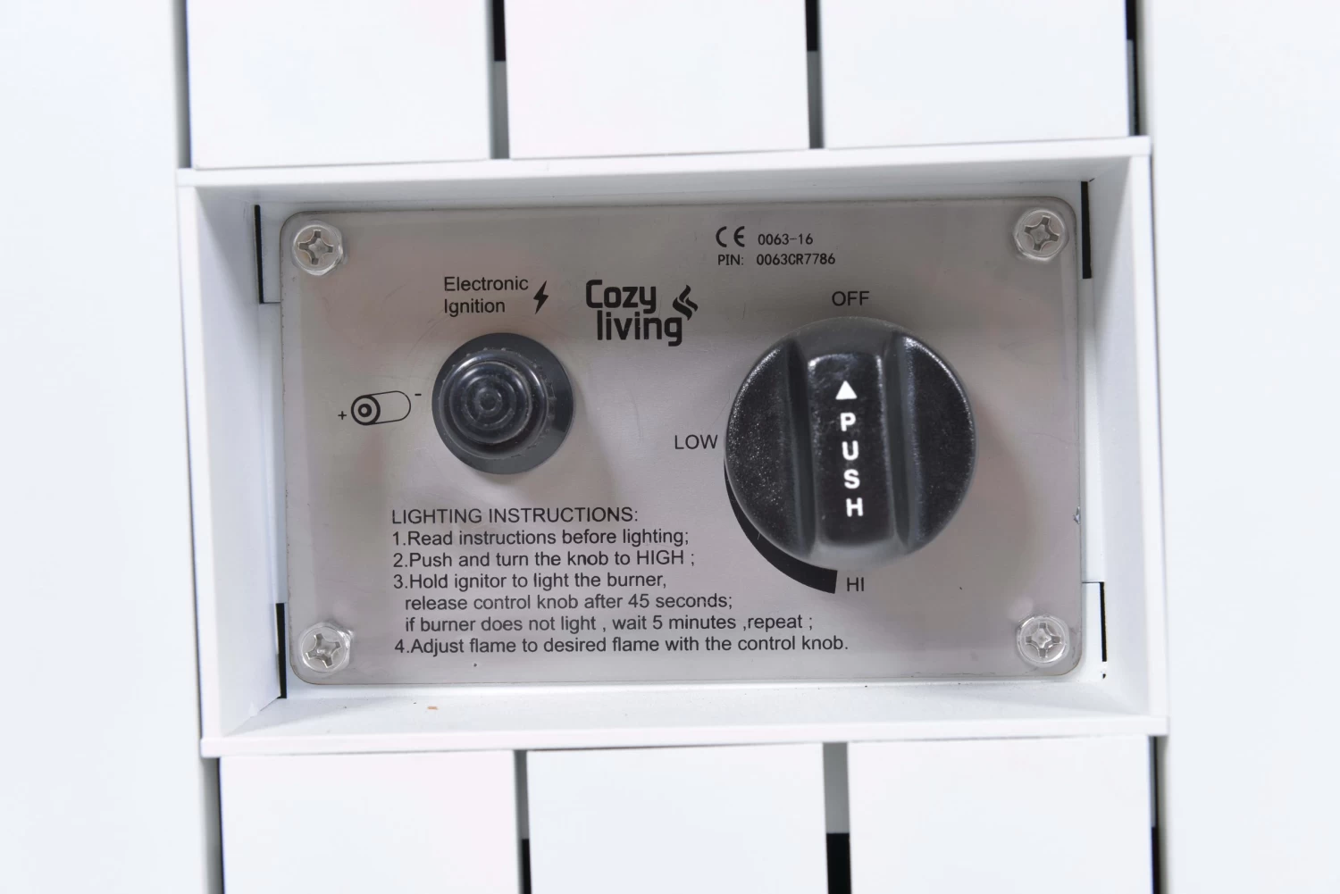 Gartenkamin, Feuerstelle FARO In Farbe Weiss-Matt – Bild 4