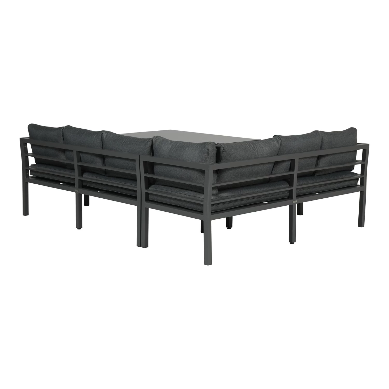 Gartenmöbel Sitzgruppe Lounge Set BLAKES In Farbe Schwarz / Polster Schwarz – Bild 3