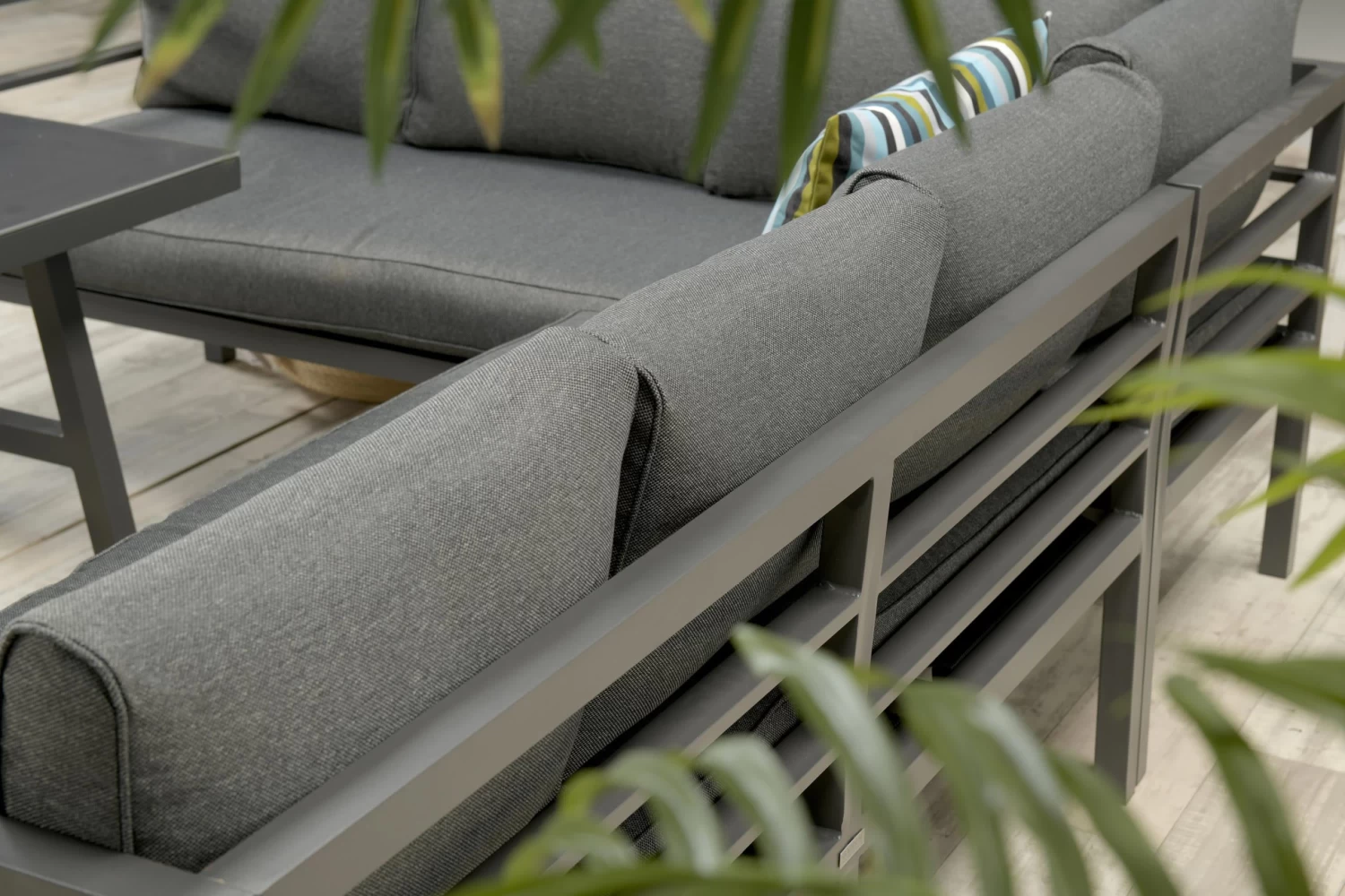 Gartenmöbel Sitzgruppe Lounge Set BLAKES In Farbe Schwarz / Polster Schwarz – Bild 5