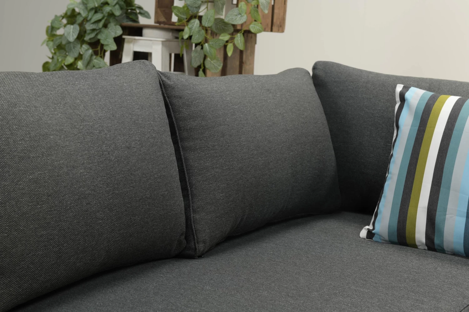 Gartenmöbel Sitzgruppe Lounge Set BLAKES In Farbe Schwarz / Polster Schwarz – Bild 6