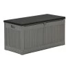 Outdoor Kissenbox "PRIMO BLACK" 270l Wasserdicht In Farbe Grau - Schwarz