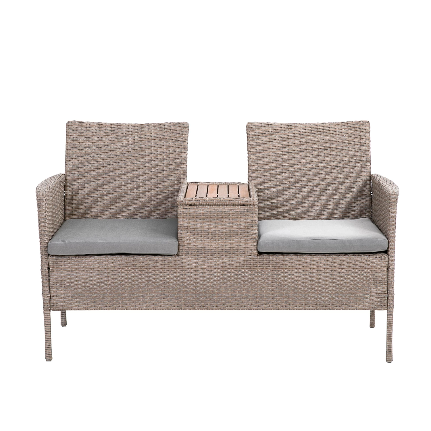 Gartenbank Paris, Mit Holztischplatte – Bild 2