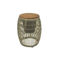 Beistelltisch Gartentisch Mit Behälter H: 49cm In Beige