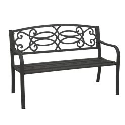 Gartenbank F44 2-Sitzer, Schwarz