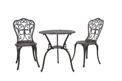 3tlg. Tischgruppe Versailles In Braun