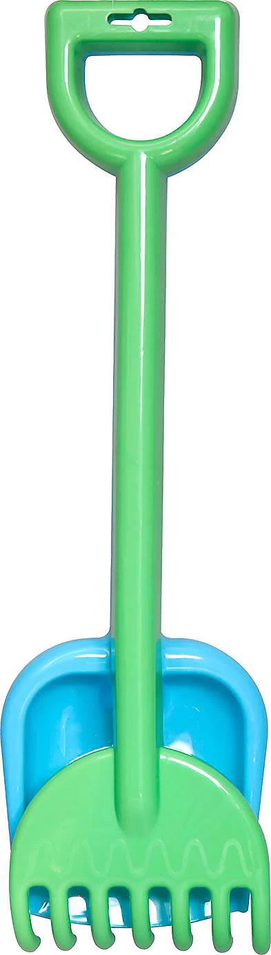 OUTDOOR Active 2er Set Schaufel Und Rechen-Set, Länge 50 Cm, Blau/grün