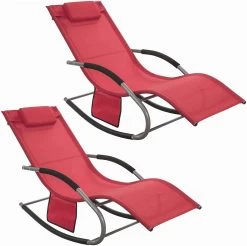 Swingliege In Rot - (B)150 X (H)63 X (T)87cm