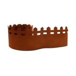 Rasenkante Rost Zaunoptik 21x500 Cm In Braun